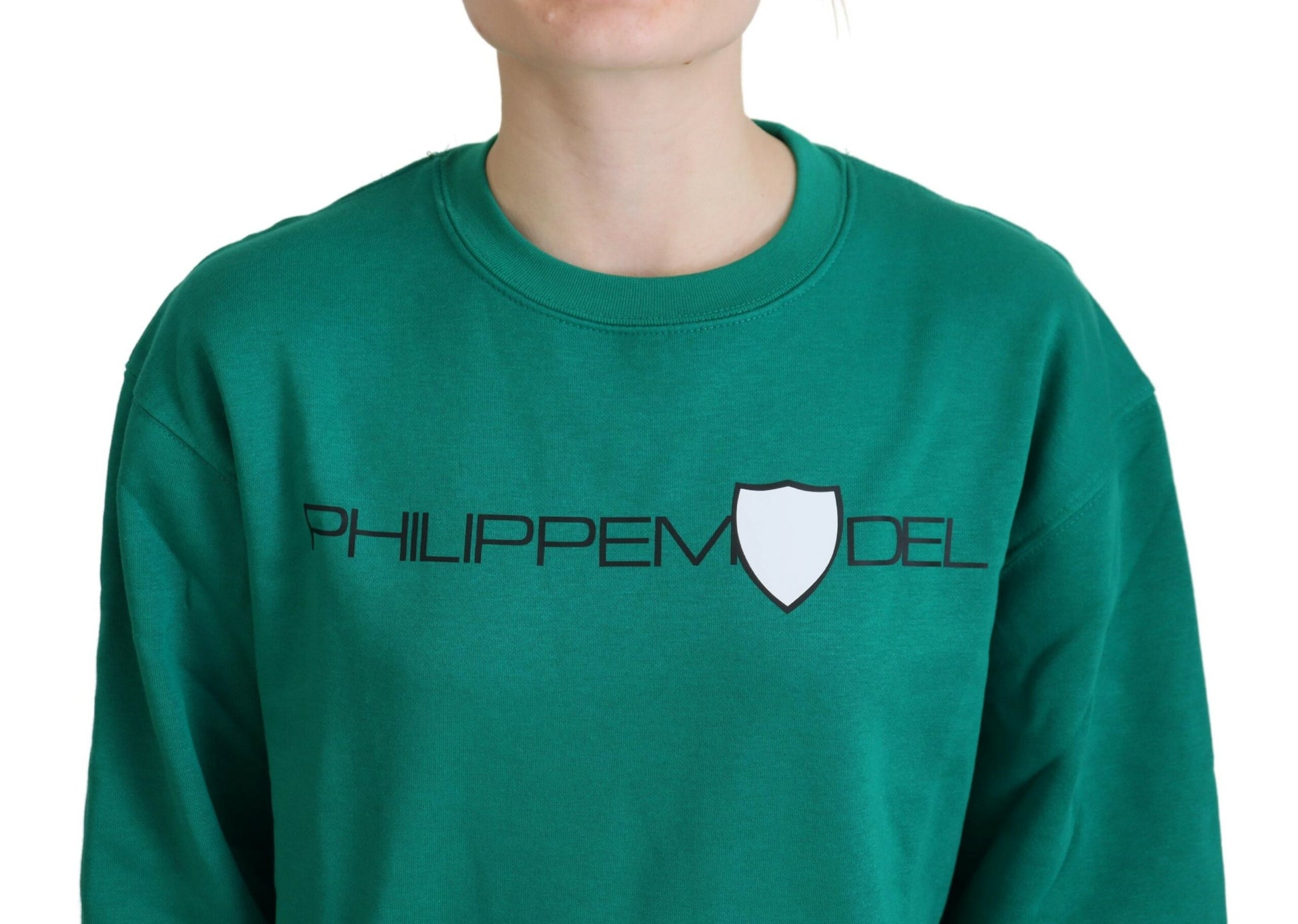 Philippe Model Green Printed Long Sleeves Pullover Sweater
