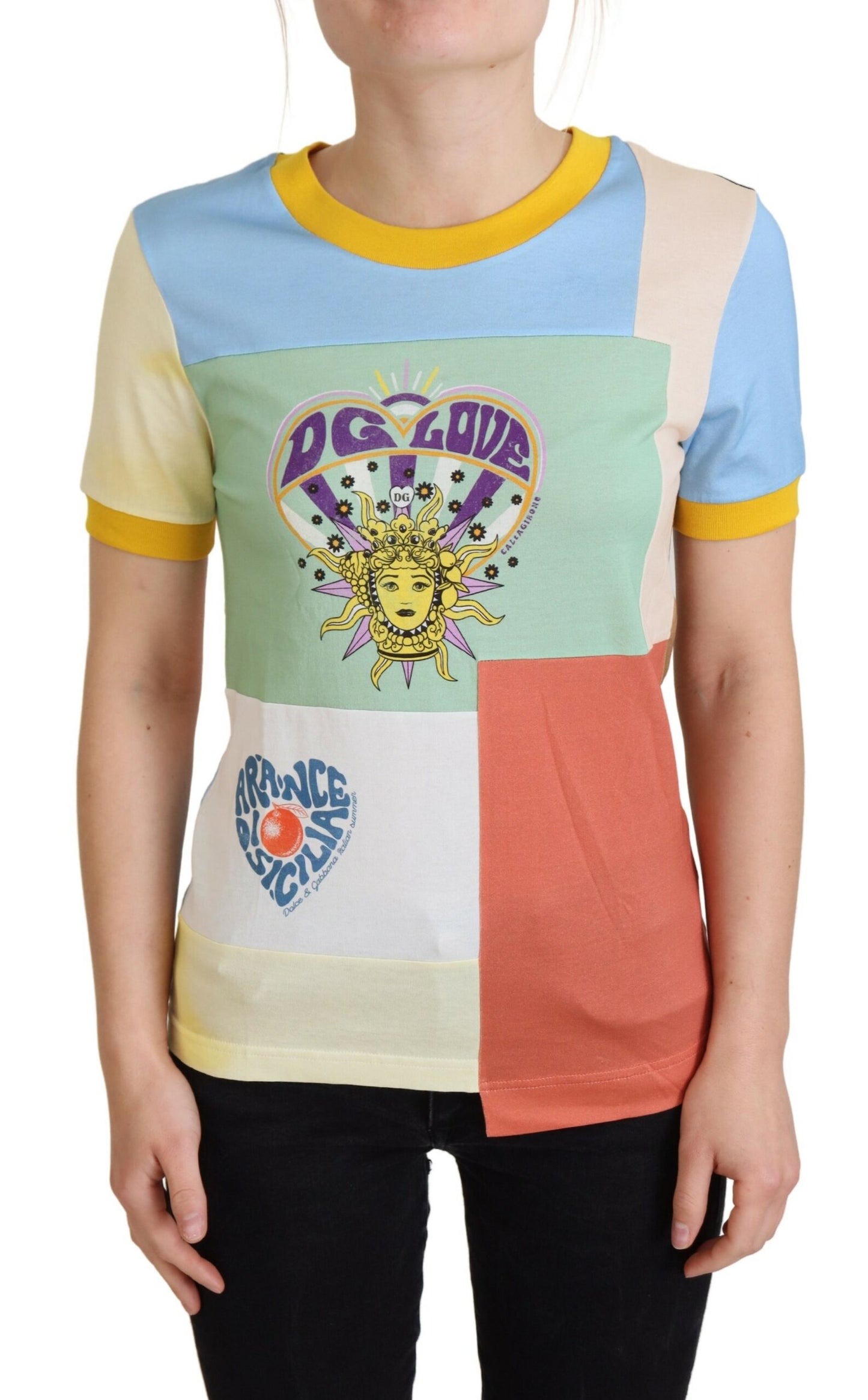 Dolce & Gabbana Multicolor Cotton DG Love Patchwork Dolce & Gabbana