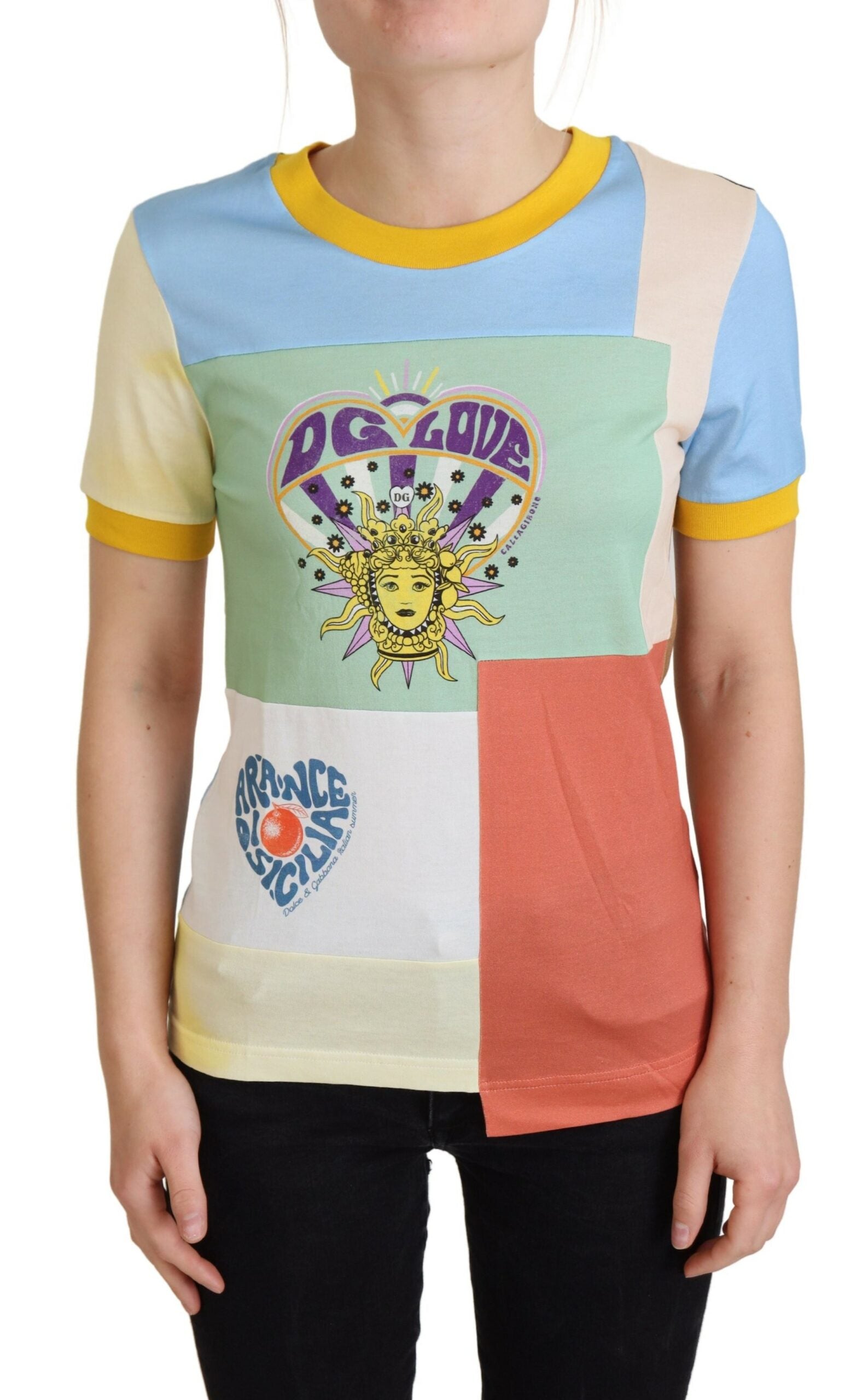Dolce & Gabbana Multicolor Cotton DG Love Patchwork Dolce & Gabbana