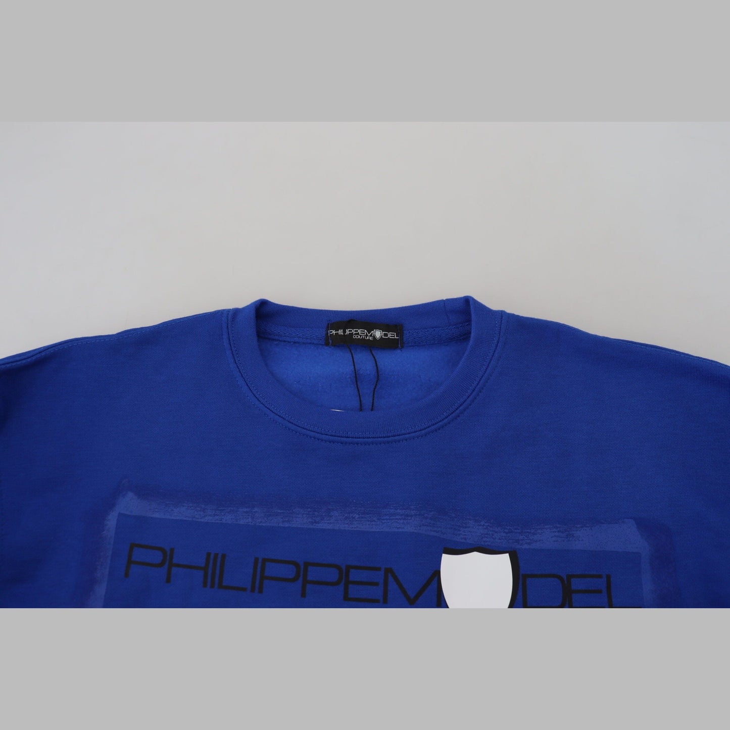 Philippe Model Blue Printed Long Sleeves Pullover Sweater