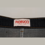 Fiorucci Dark Blue Washed Mid Waist Pencil Cut Denim Skirt