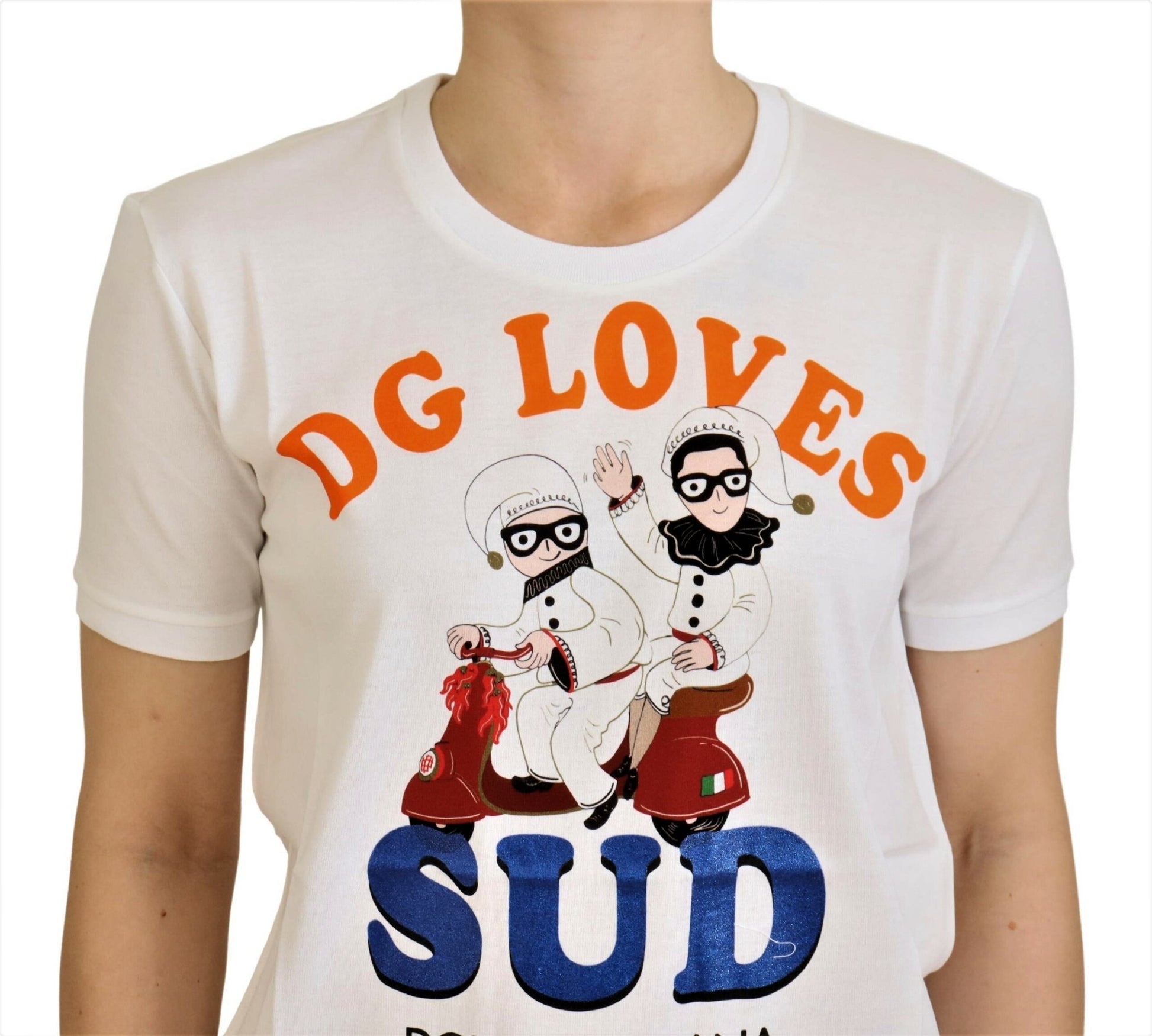 Dolce & Gabbana White Cotton DG Loves SUD T-shirt