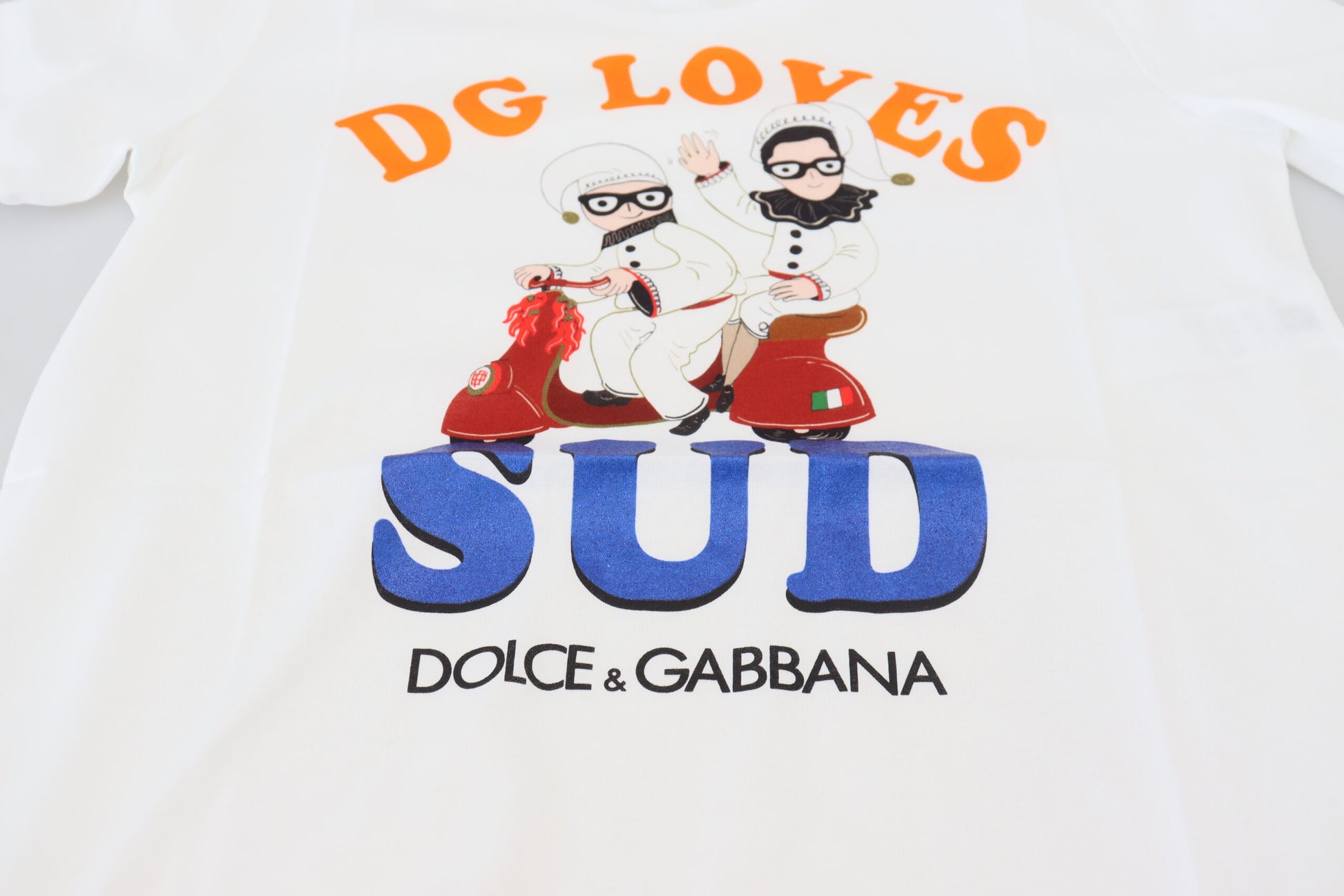 Dolce & Gabbana White Cotton DG Loves SUD T-shirt