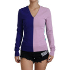 Dolce & Gabbana Multicolor V-neck Viscose Long Sleeves Sweater