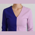 Dolce & Gabbana Multicolor V-neck Viscose Long Sleeves Sweater