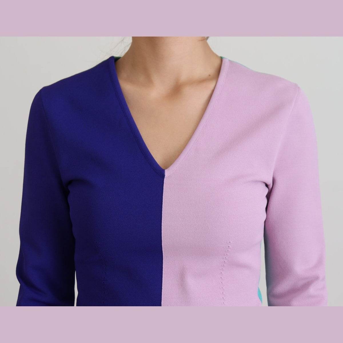 Dolce & Gabbana Multicolor V-neck Viscose Long Sleeves Sweater