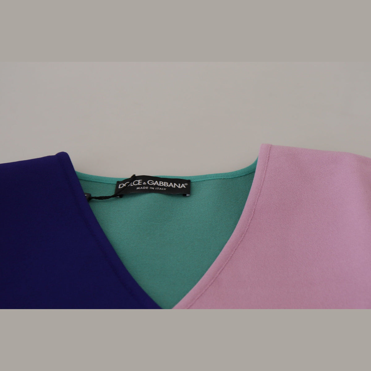 Dolce & Gabbana Multicolor V-neck Viscose Long Sleeves Sweater
