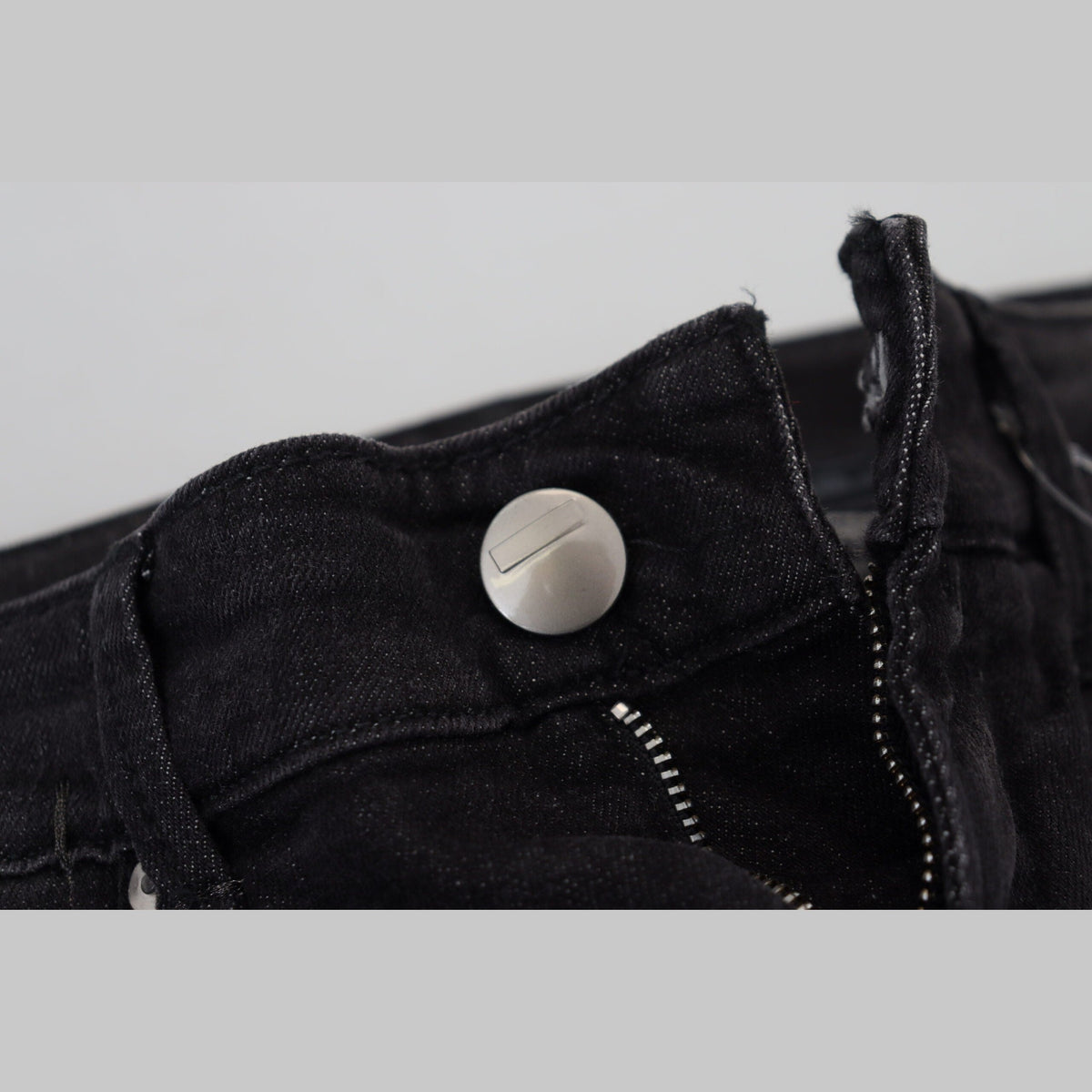 Acht Black Cotton Low Waist Slim Fit Women Casual Denim Jeans