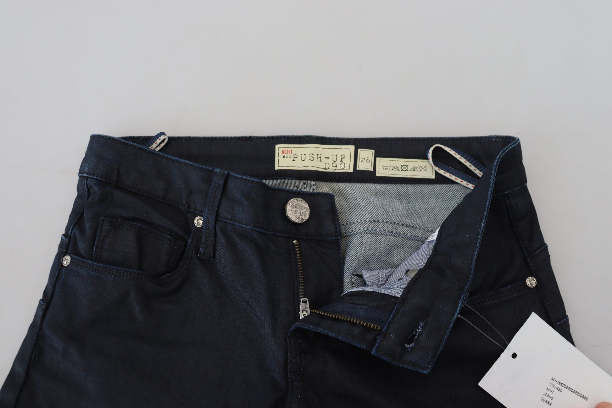 Acht Blue Cotton Low Waist Slim Fit Women Casual Denim Jeans Acht