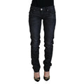 Acht Black Cotton Low Waist Slim Fit Women Casual Denim Jeans