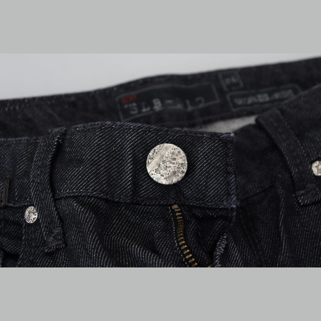 Acht Black Cotton Low Waist Slim Fit Women Casual Denim Jeans