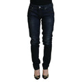 Acht Blue Cotton Skinny Low Waist Women Casual Denim Jeans