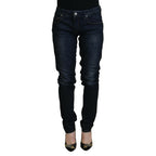 Acht Blue Cotton Skinny Low Waist Women Casual Denim Jeans