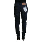 Acht Blue Cotton Skinny Low Waist Women Casual Denim Jeans