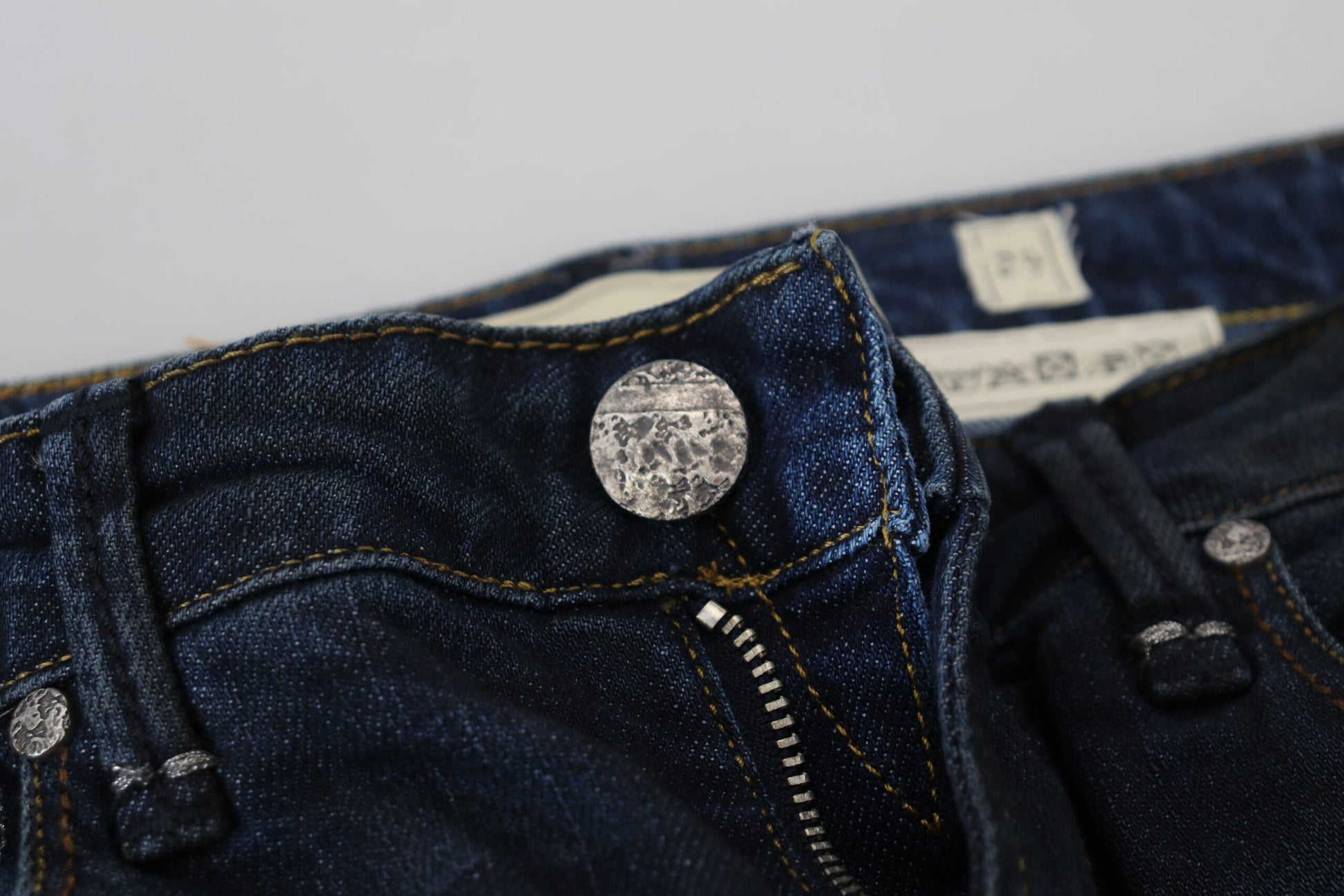Acht Blue Cotton Skinny Low Waist Women Casual Denim Jeans Acht