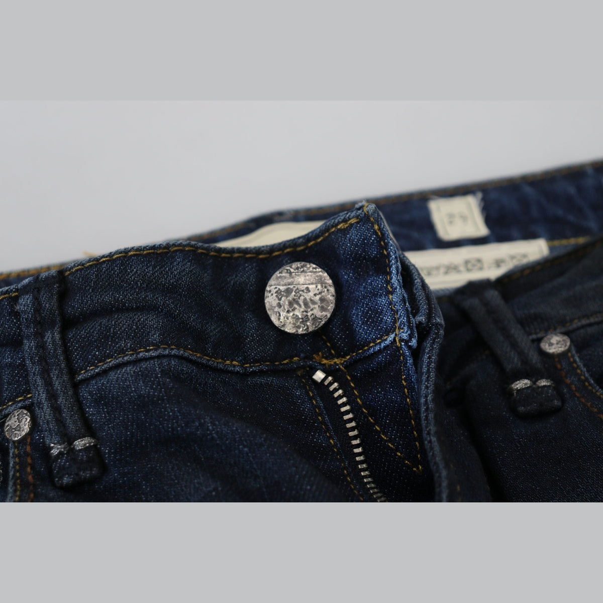 Acht Blue Cotton Skinny Low Waist Women Casual Denim Jeans