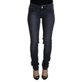 Acht Gray Cotton Skinny Low Waist Women Casual Denim Jeans