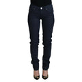 Acht Blue Cotton Skinny Low Waist Women Casual Denim Jeans