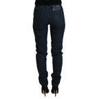 Acht Blue Cotton Skinny Low Waist Women Casual Denim Jeans