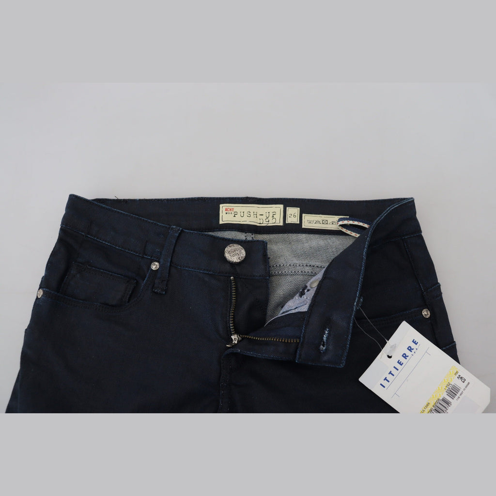 Acht Blue Cotton Skinny Low Waist Women Casual Denim Jeans