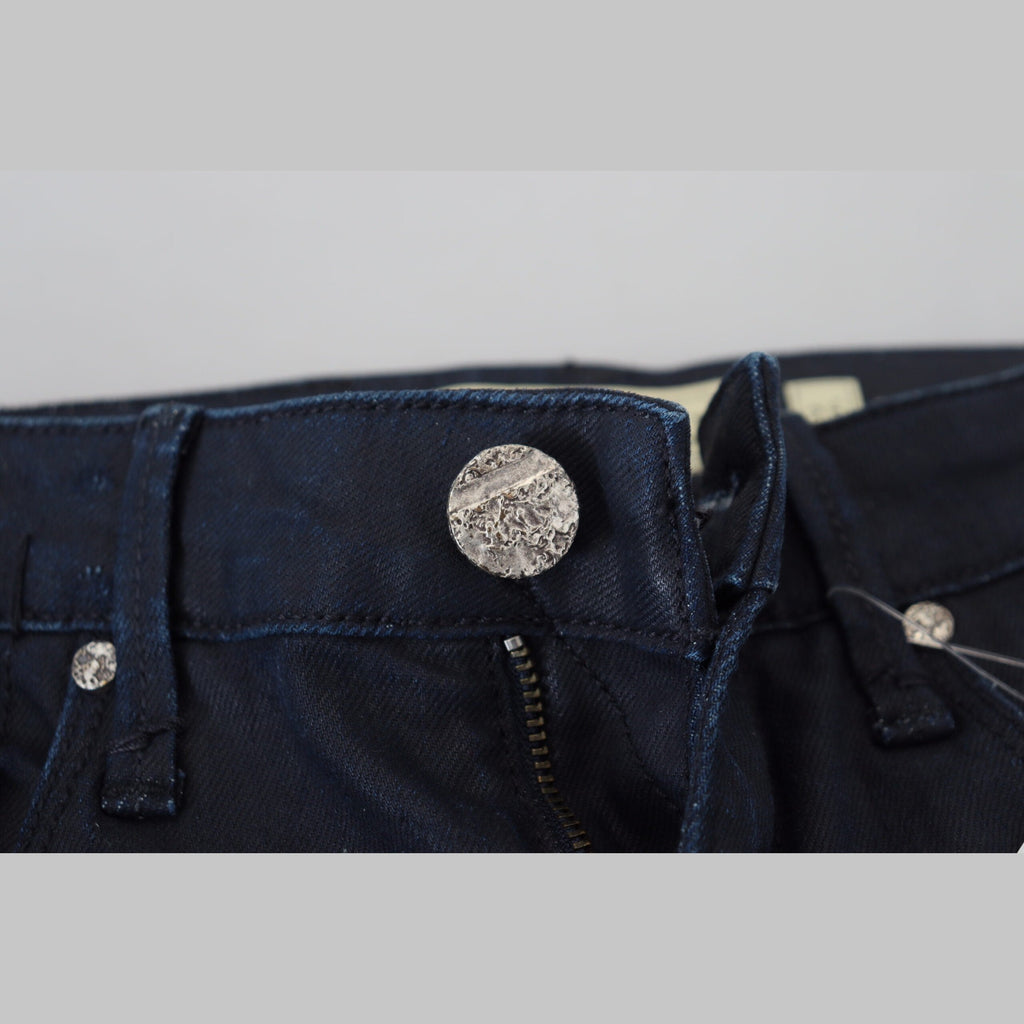 Acht Blue Cotton Skinny Low Waist Women Casual Denim Jeans