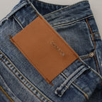 Acht Blue Washed Cotton Low Waist Women Casual Jeans