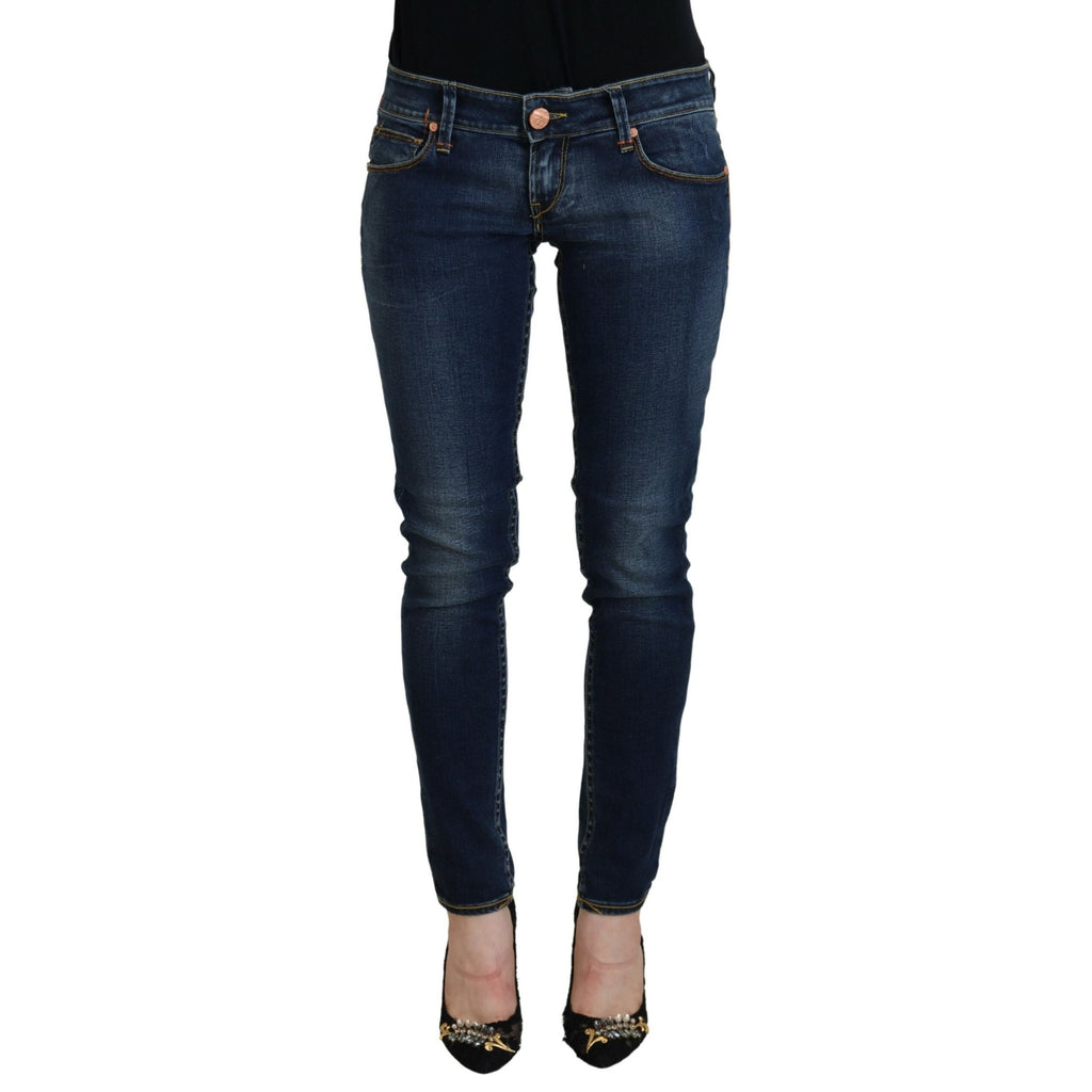 Acht Blue Cotton Low Waist Skinny Women Casual Jeans