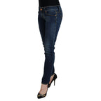 Acht Blue Cotton Low Waist Skinny Women Casual Jeans