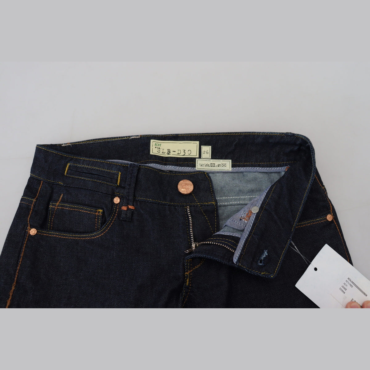 Acht Blue Cotton Low Waist Slim Fit Women Casual Jeans