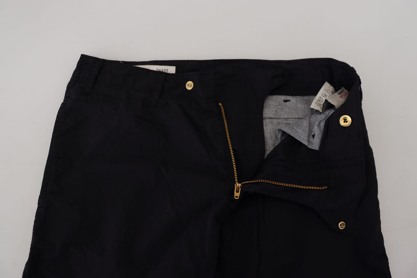 CYCLE Black Cotton Baggy High Waist Women Pants CYCLE