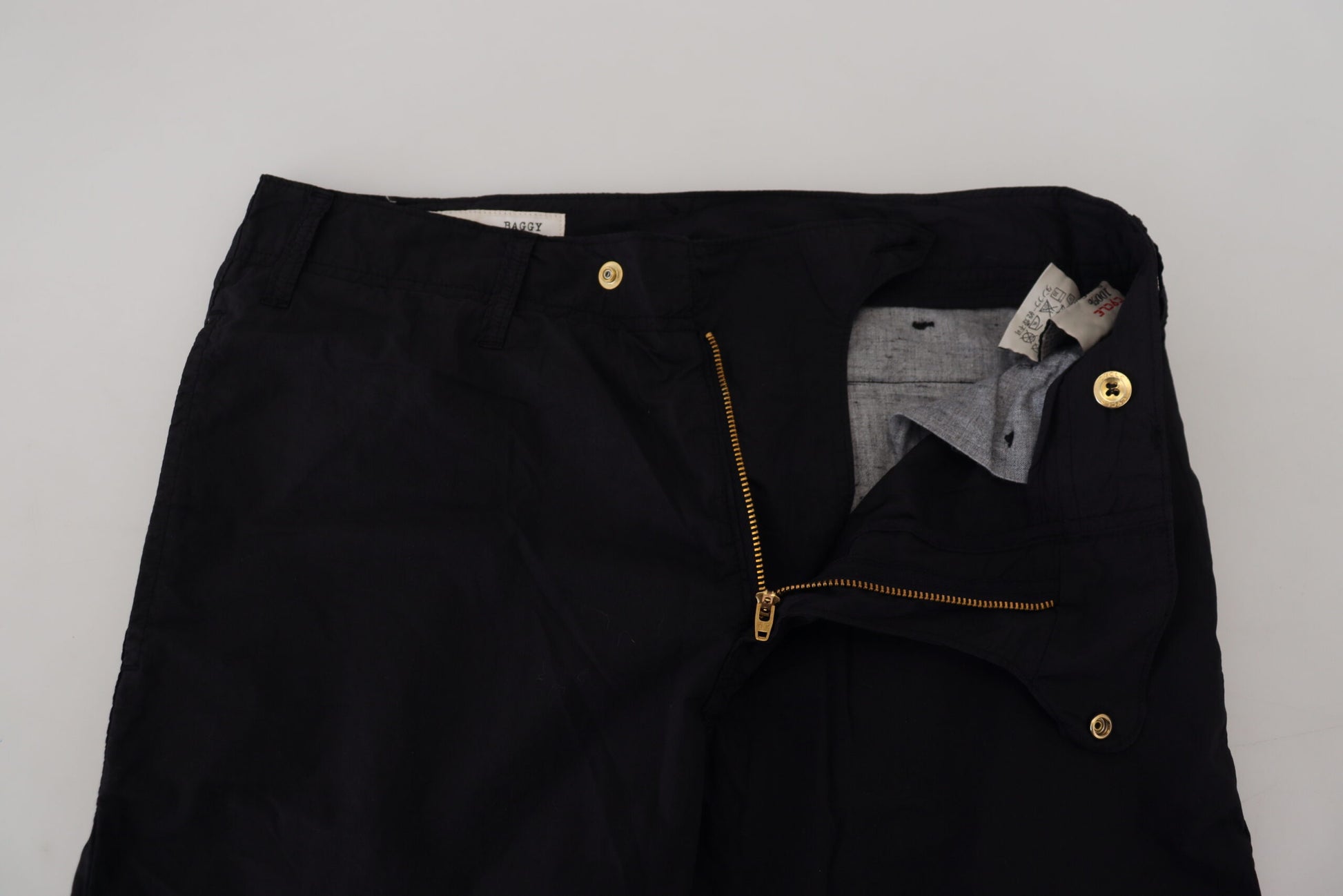 CYCLE Black Cotton Baggy High Waist Women Pants CYCLE