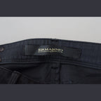 Ermanno Scervino Black Cotton Slim Fit Women Denim Jeans