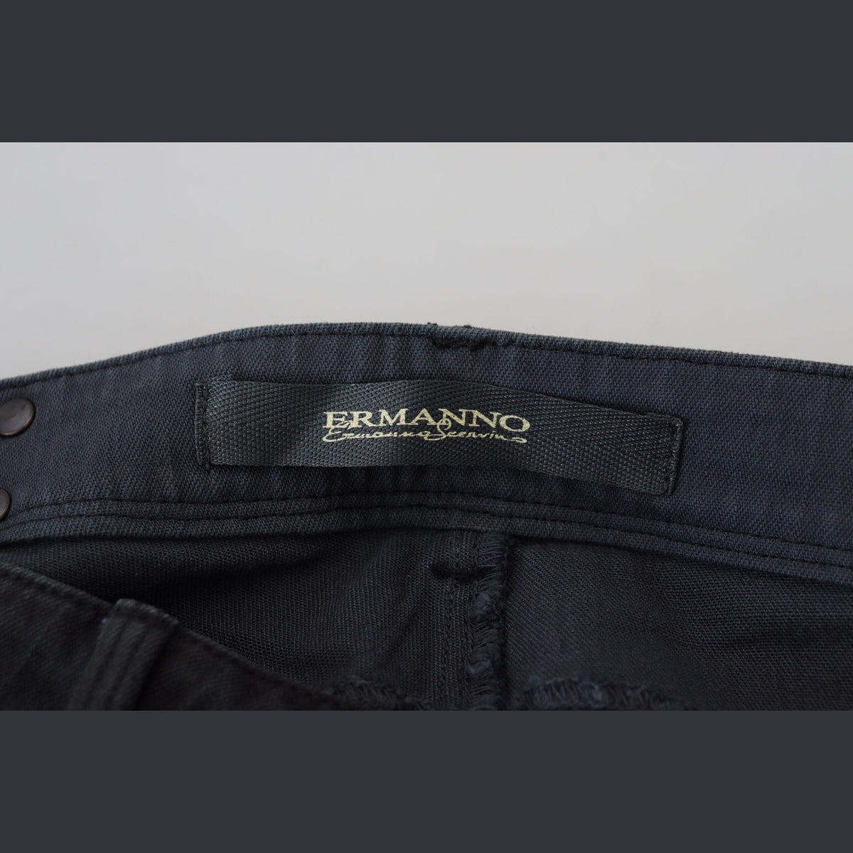 Ermanno Scervino Black Cotton Slim Fit Women Denim Jeans