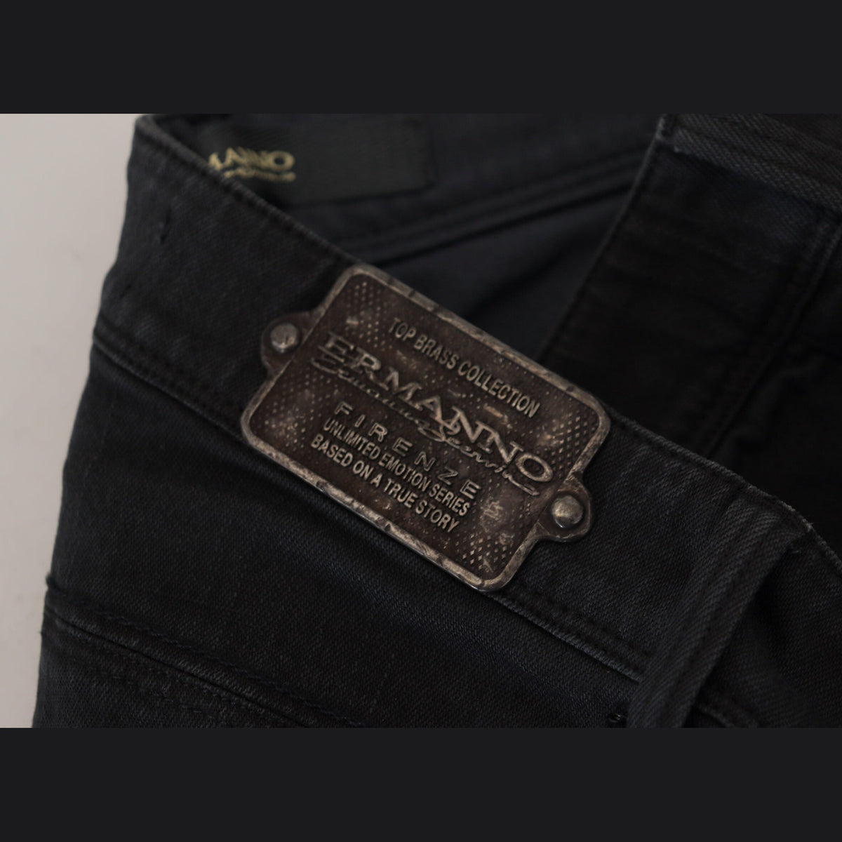 Ermanno Scervino Black Cotton Slim Fit Women Denim Jeans