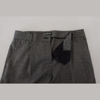 Dolce & Gabbana Gray High Waist Women Wool Pants