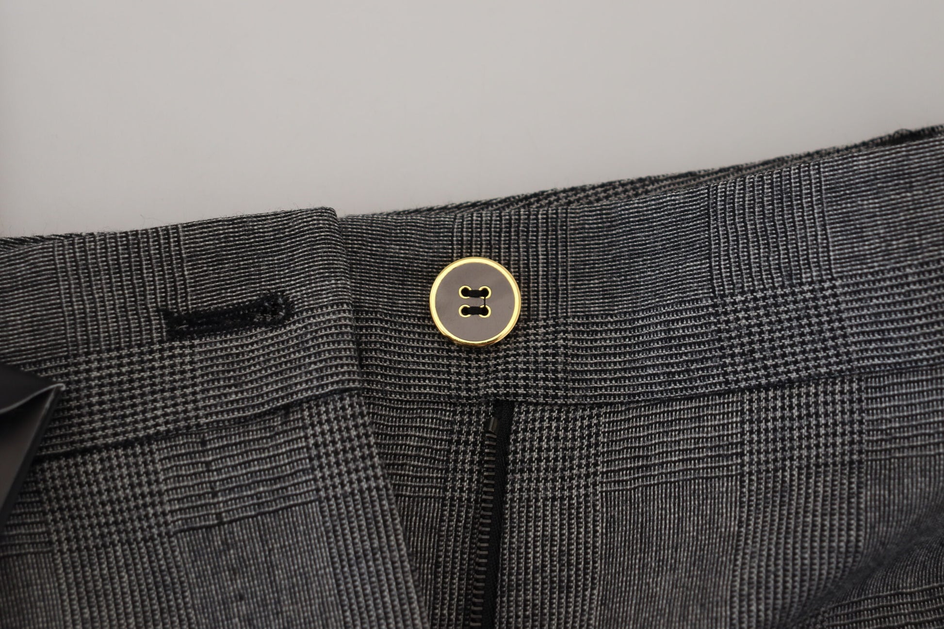 Dolce & Gabbana Gray High Waist Women Wool Pants Dolce & Gabbana