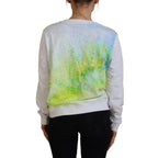 Versace Jeans White Graphic Print Long Sleeves Sweater