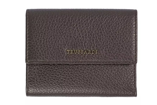 Trussardi Brown Leather Women Wallet Trussardi