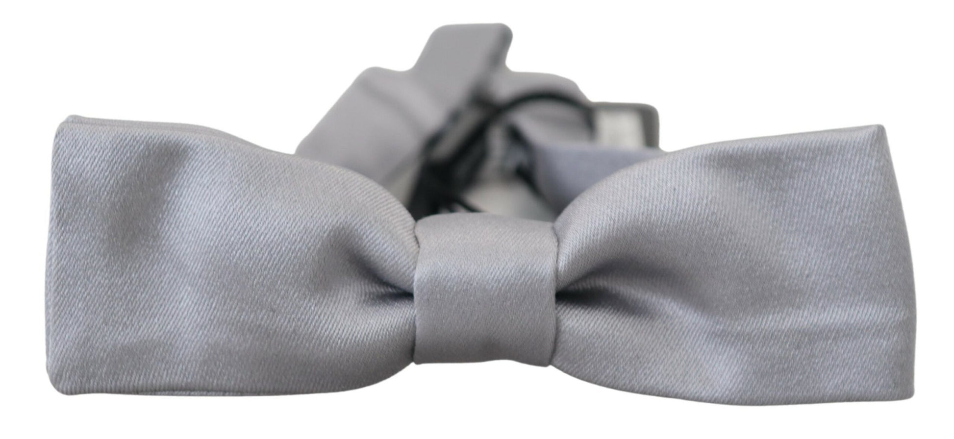 Dolce & Gabbana Gray Silk Adjustable Men Neck Papillon Bow Tie Dolce & Gabbana