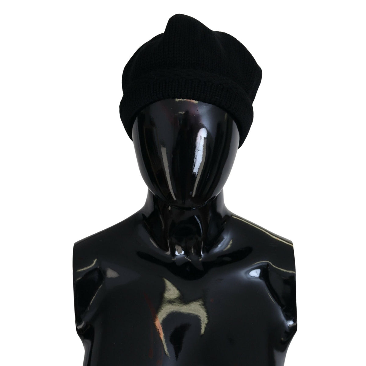Dolce & Gabbana Black Virgin Wool Women Winter Beanie Cap Hat Dolce & Gabbana