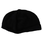 Dolce & Gabbana Black Virgin Wool Women Winter Beanie Cap Hat Dolce & Gabbana
