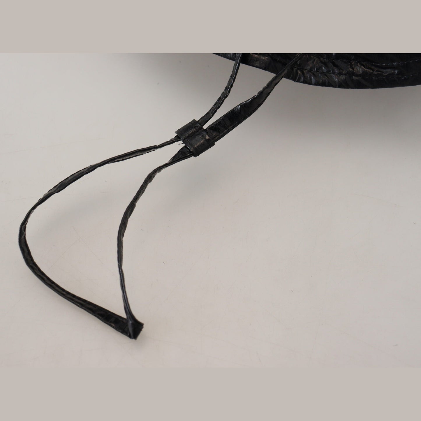 Dolce & Gabbana Black Quilted Faux Leather Women Bucket Cap Hat Dolce & Gabbana