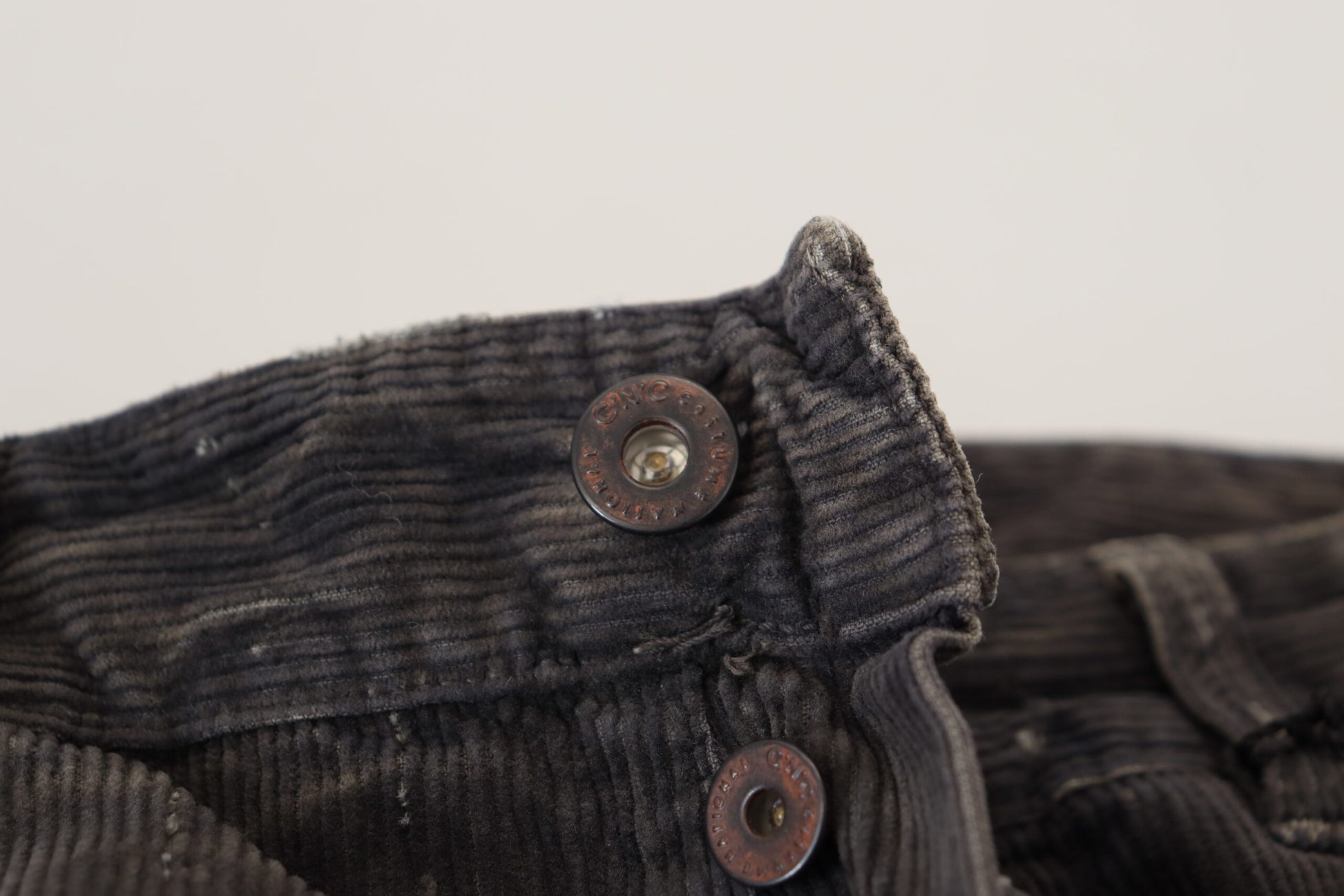 Costume National Gray Cotton Corduroy Men Casual Jeans Costume National