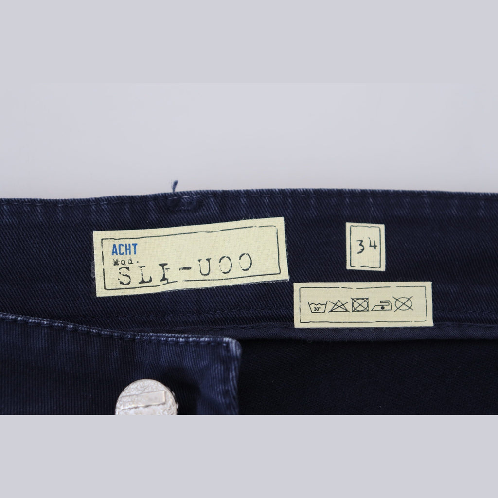 Acht Blue Cotton Tapered Slim Fit Men Casual Denim Jeans