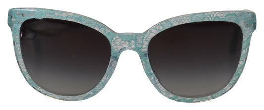 Dolce & Gabbana Blue DG4190 Lace Crystal Acetate Butterfly Sunglasses Dolce & Gabbana