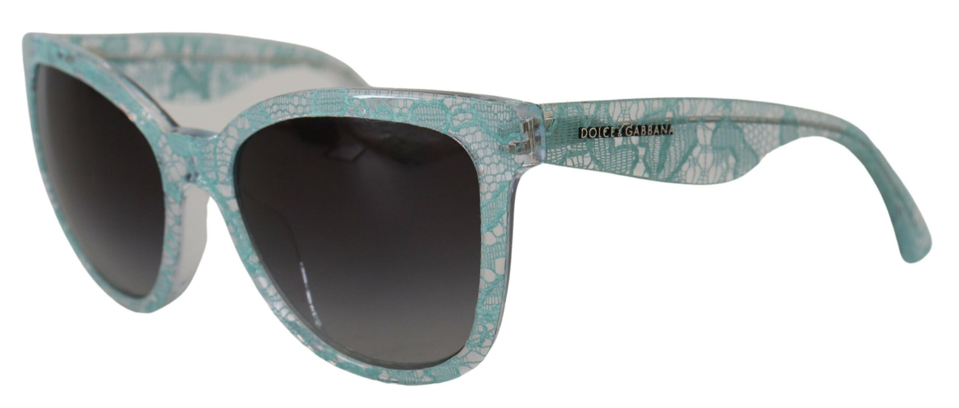 Dolce & Gabbana Blue DG4190 Lace Crystal Acetate Butterfly Sunglasses Dolce & Gabbana