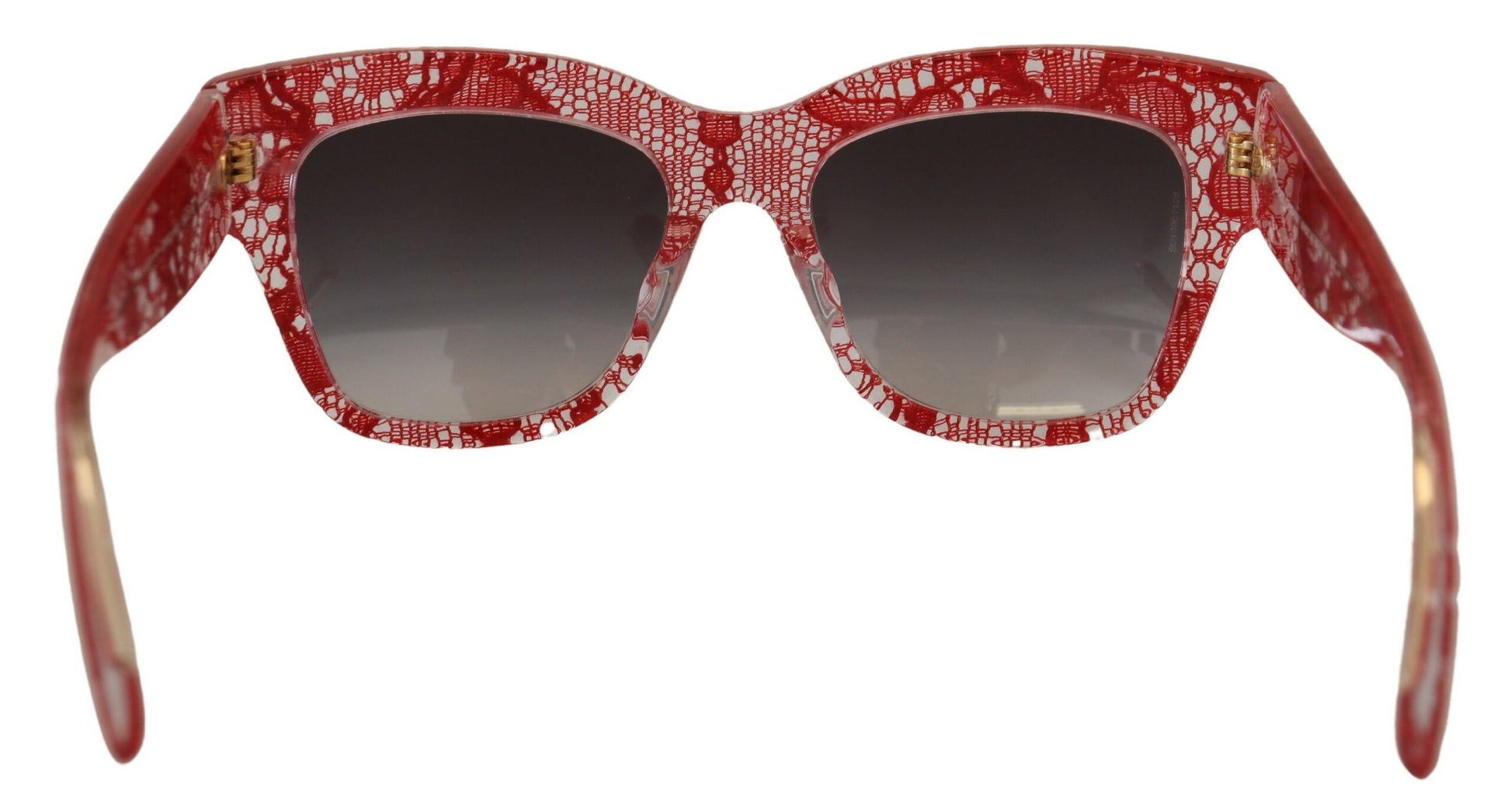 Dolce & Gabbana Red DG4231F Lace Acetate Rectangle Shades Sunglasses Dolce & Gabbana