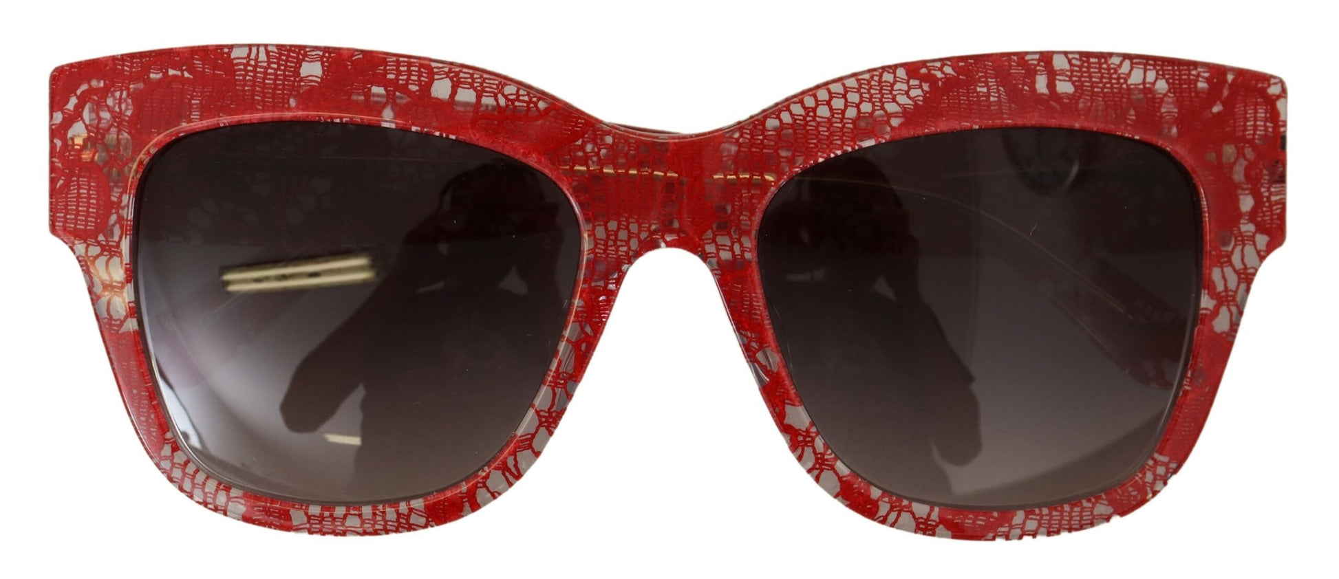 Dolce & Gabbana Red DG4231F Lace Acetate Rectangle Shades Sunglasses Dolce & Gabbana