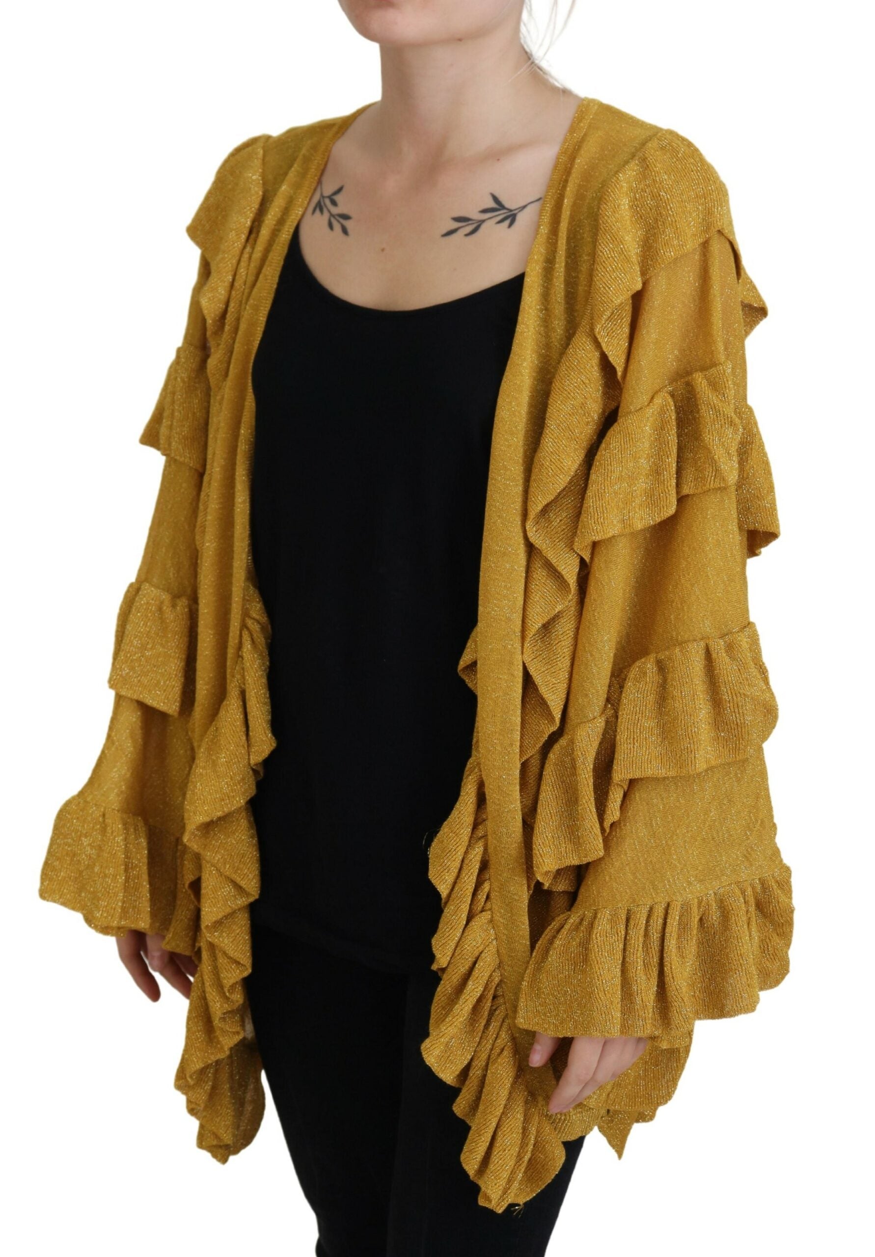 Aniye By Gold Long Sleeves Ruffled Women Cardigan Sweater Aniye By
