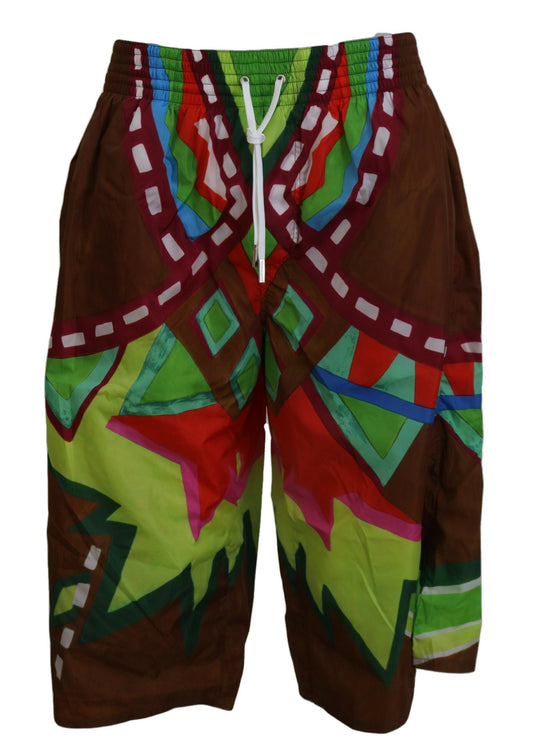 Dsquared² Multicolor Printed Men Beachwear Shorts Swimwear Dsquared²